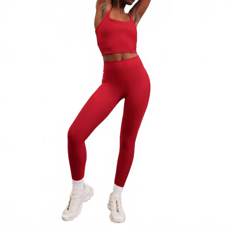 Spacedye Caught In The Midi Highwaist Legging In Holly Red Heather 1