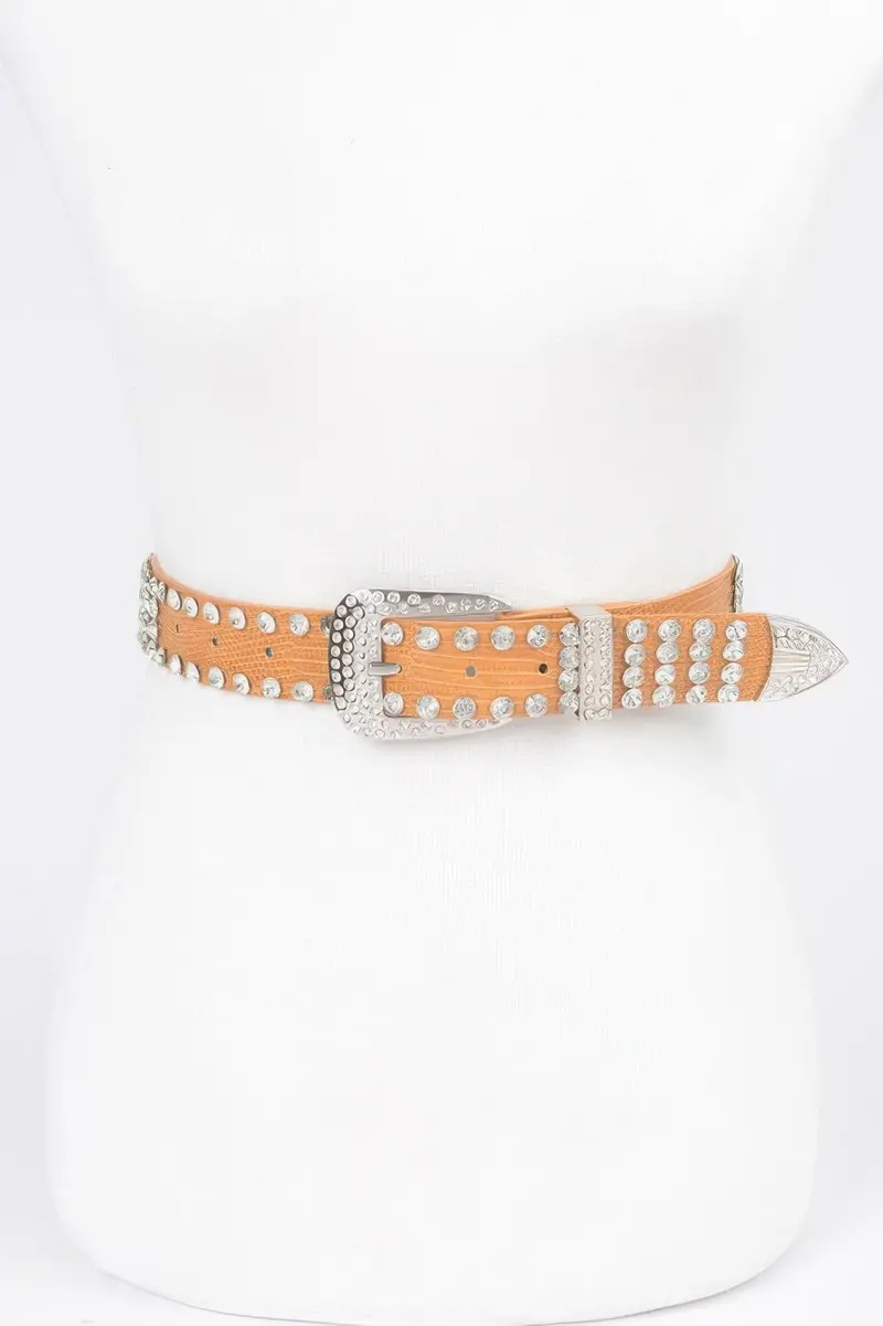 Sparkling Rhinestone Metal Belt 1