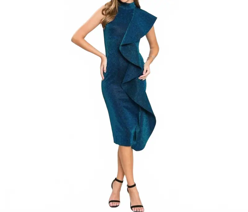 Sparkly Marilyn Dress In Blue 1