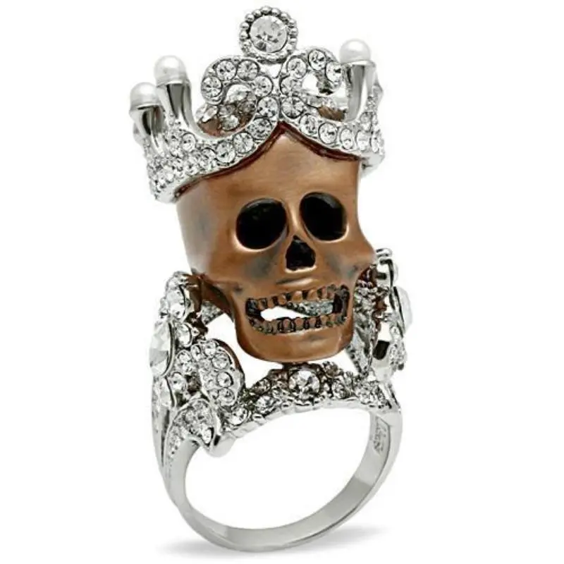 Special Color White Metal Ring With Synthetic Pearl In White 1