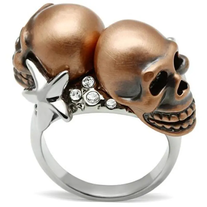 Special Color White Metal Ring With Top Grade Crystal In Clear 1