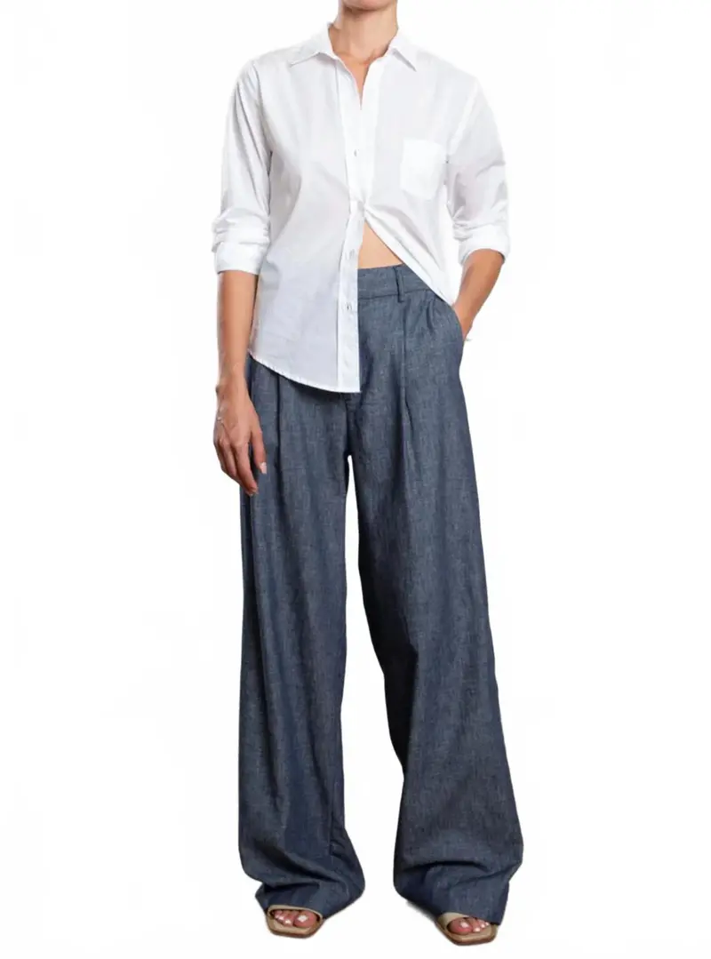 Spencer Linen Twill Pant In Night 1