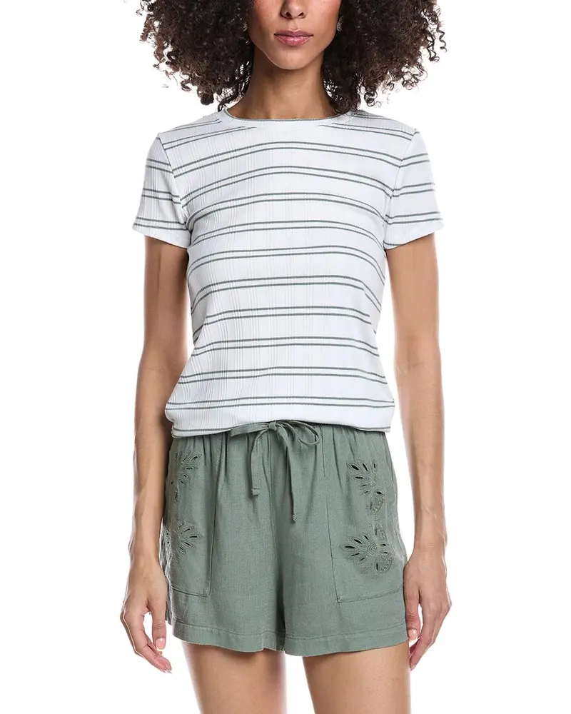 Splendid Cap Sleeve Knit T-Shirt 1