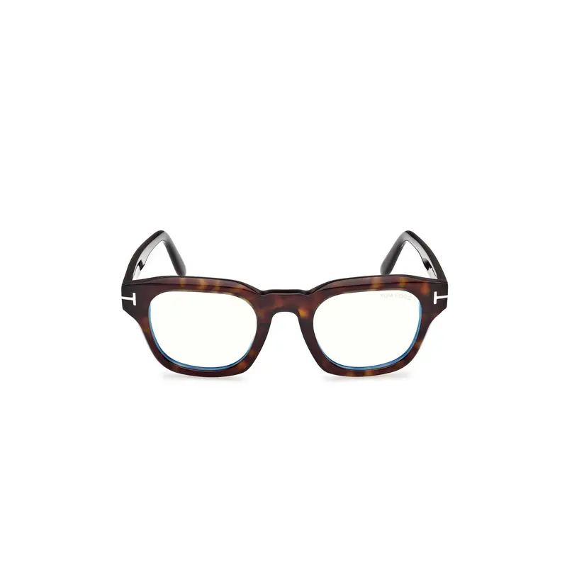Square Tortoiseshell Acetate Eyeglasses With Silver Accents 1