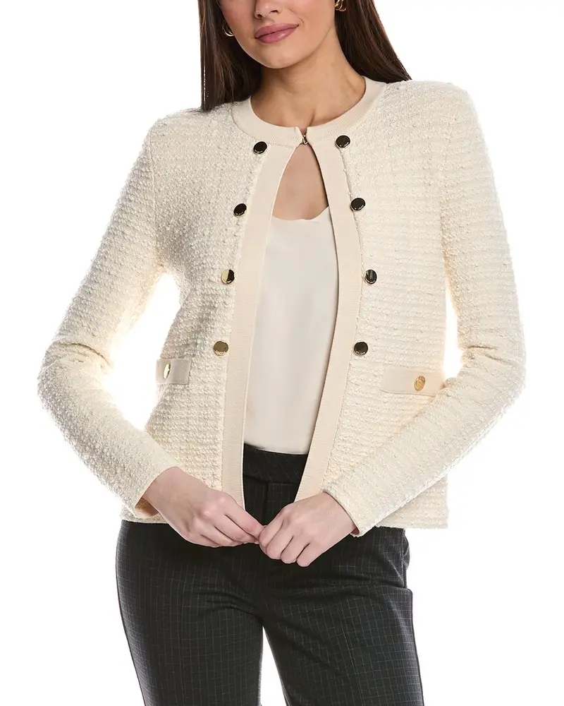 St. John Donna Knit Tweed Wool-Blend Jacket 1