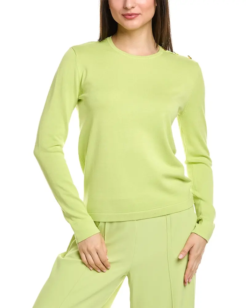 St. John Solid Jersey Knit Sweater 1