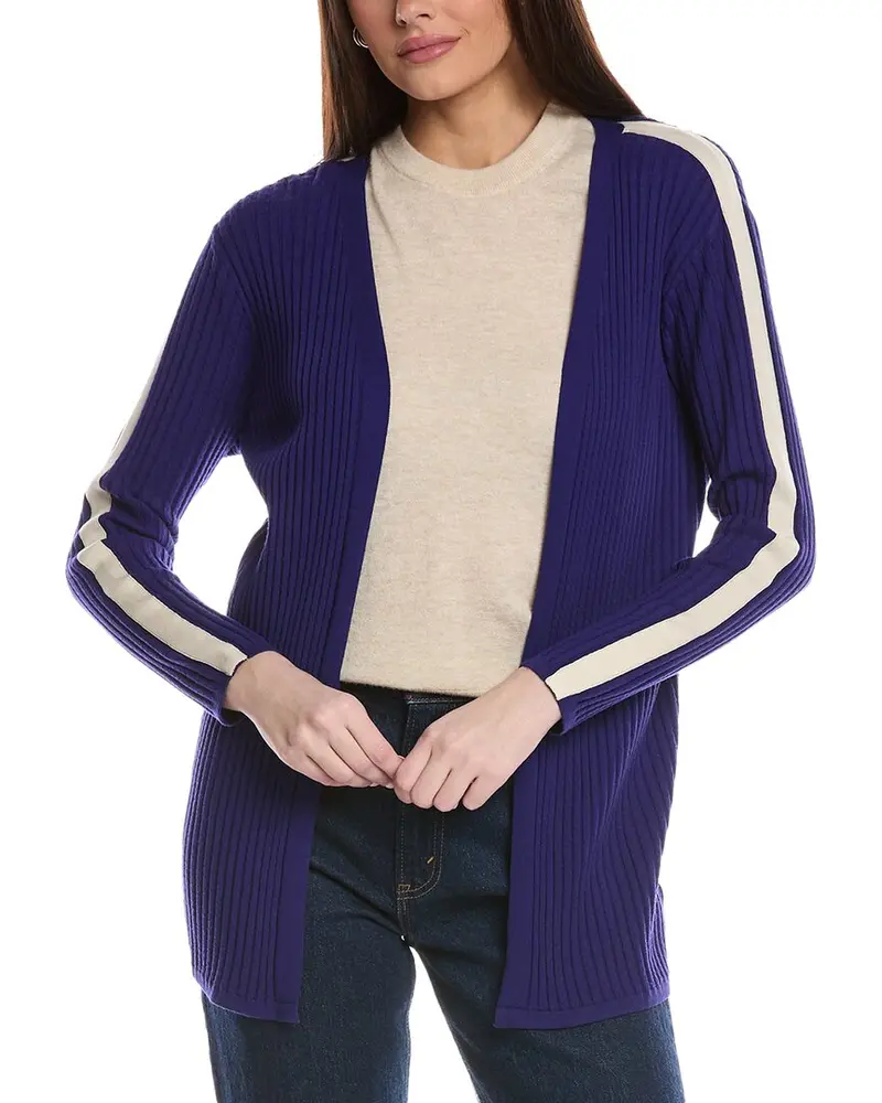 St. John Textured Rib Knit Cardigan 1