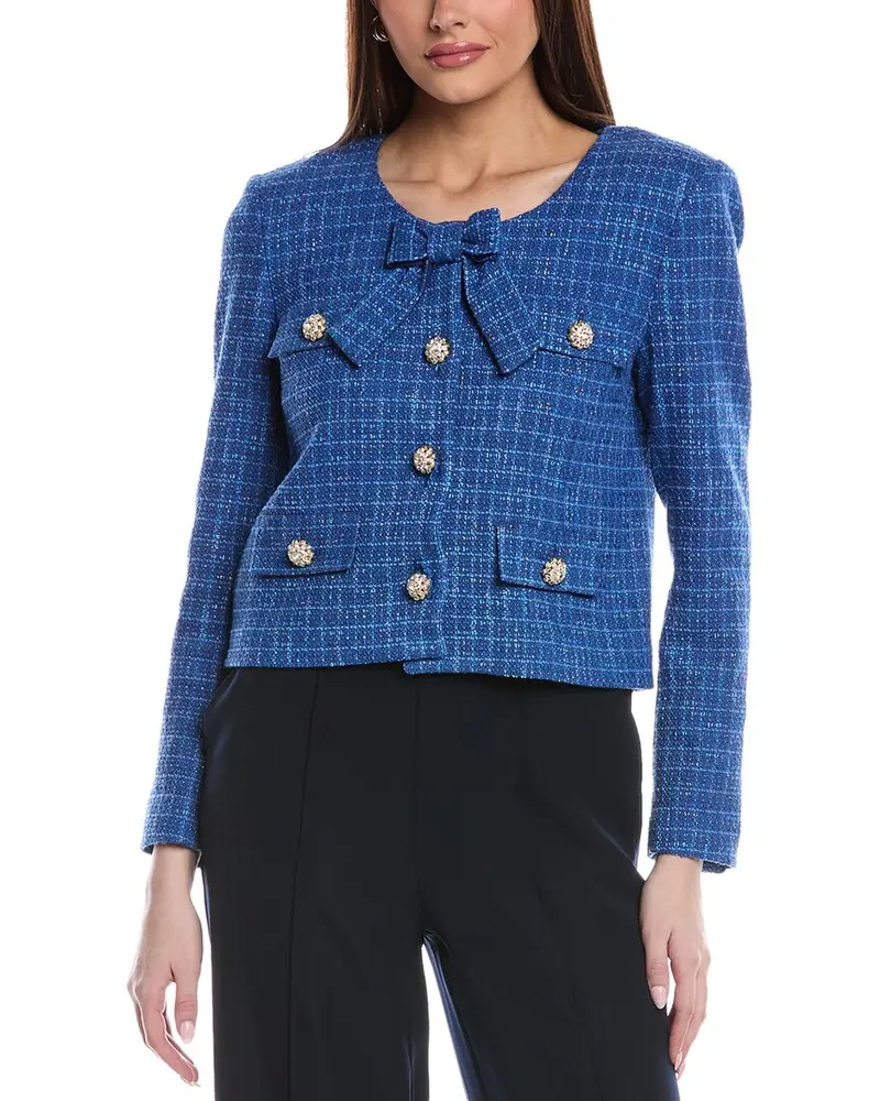 St. John Woven Knit Bracelet Sleeve Jacket 1