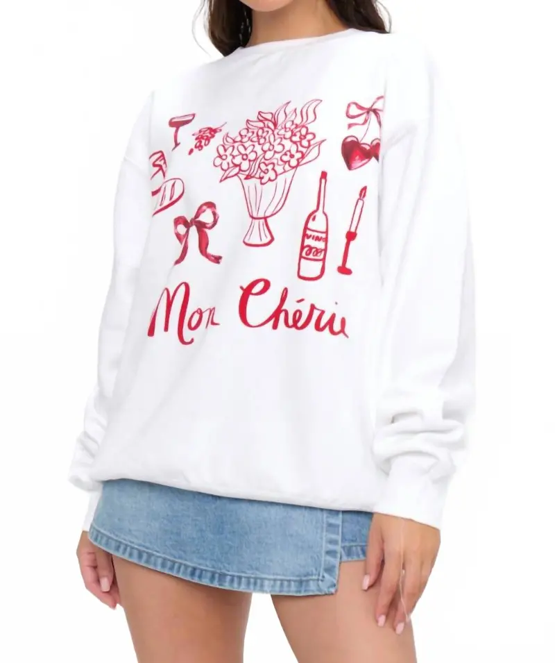 Stanley Crewneck Sweatshirt In Mon Cherie Graphic 1