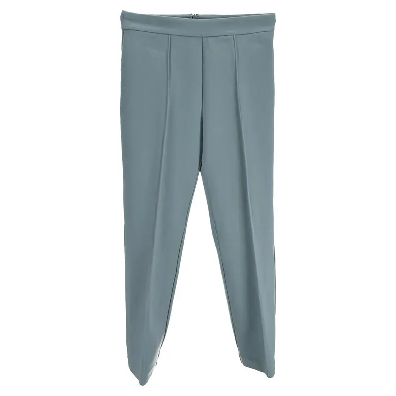 Staud Straight-Leg Trousers In Blue Rayon 1
