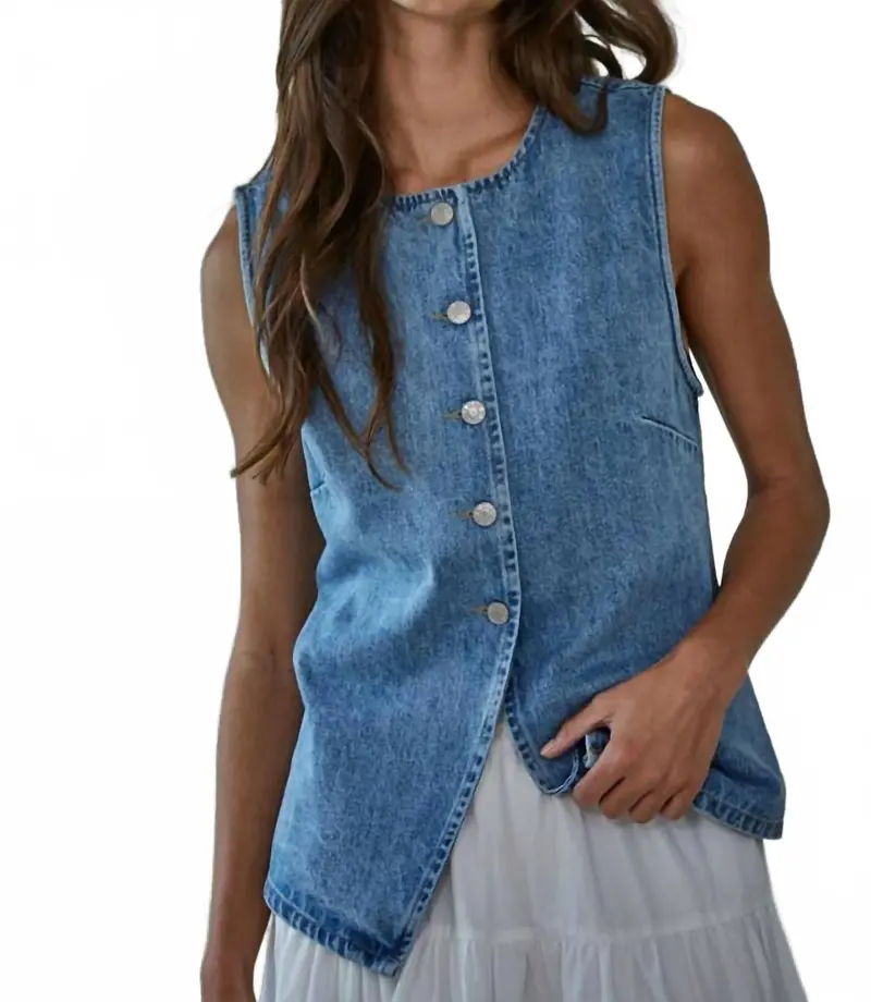 Stella Vest In Denim 1