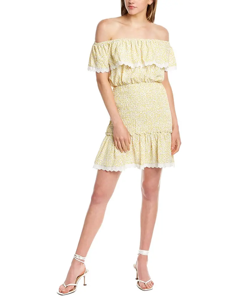 Stellah Smocked Mini Dress 1