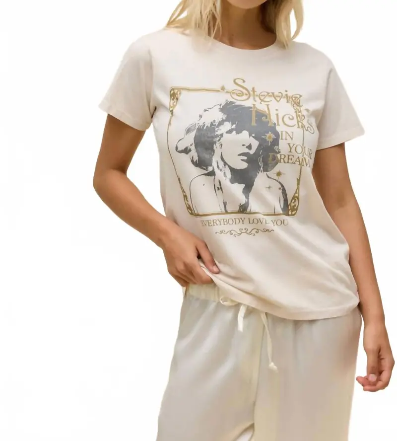 Stevie Nicks In Your Dreams Tee In Dirty White 1