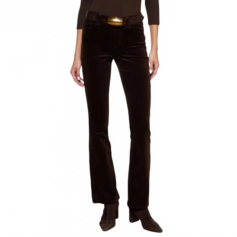Stevie Velvet Jean In Coffee Beans 1