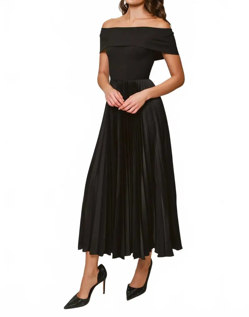 Stockton Midi Dress In Black 1