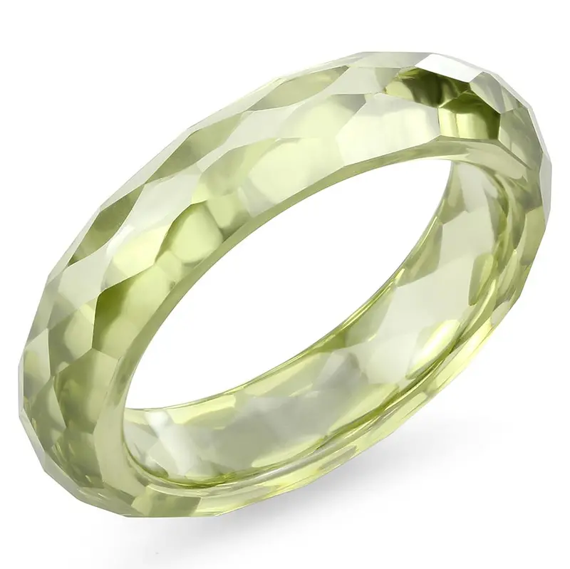 Stone Ring With Aaa Grade Cz In Olivine Color 1