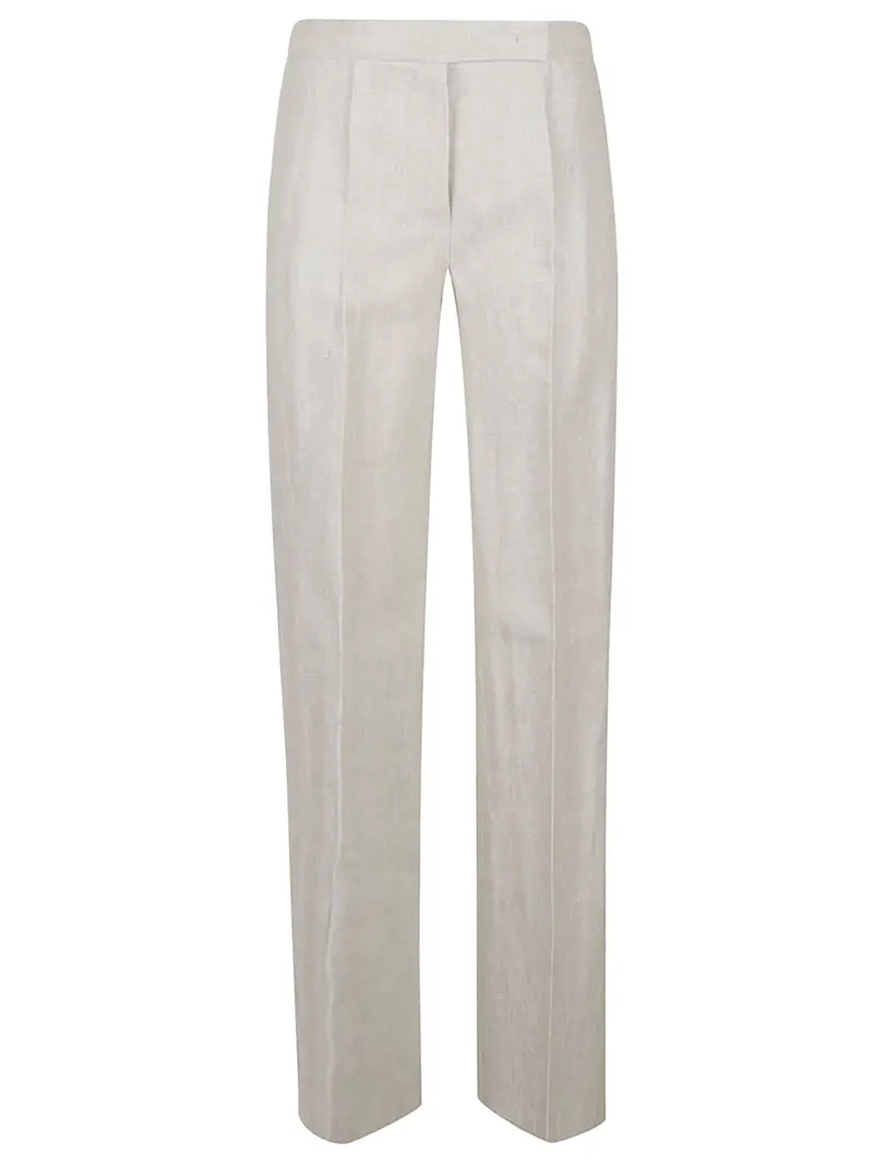 Straight-Leg Tailored Trousers With Subtle Crease 1