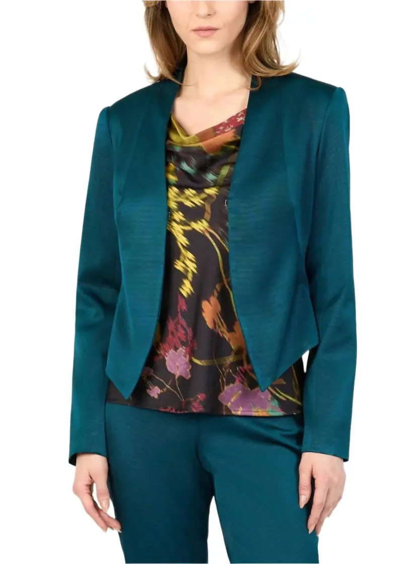 Stretch Faille Jacket In Spruce 1