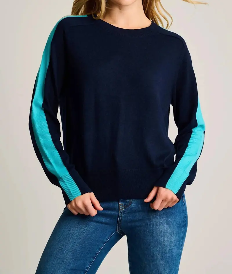 Stripefull Sweater In Midnight 1