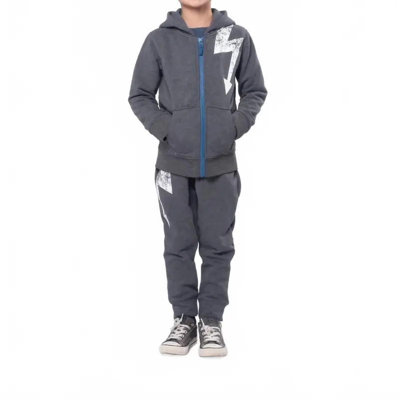 Striver Lightning Bolt Hoodie In Washed Grey 1