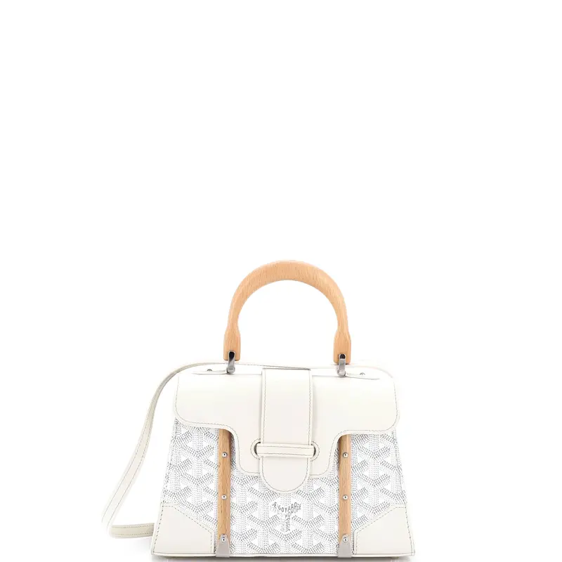 Structured Saigon Top Handle Bag Coated Canvas With Leather Mini 1