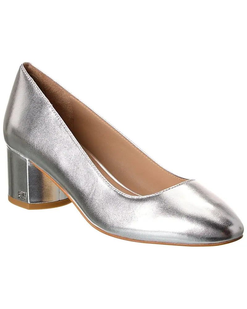 Stuart Weitzman Bridget 50 Block Leather Pump 1