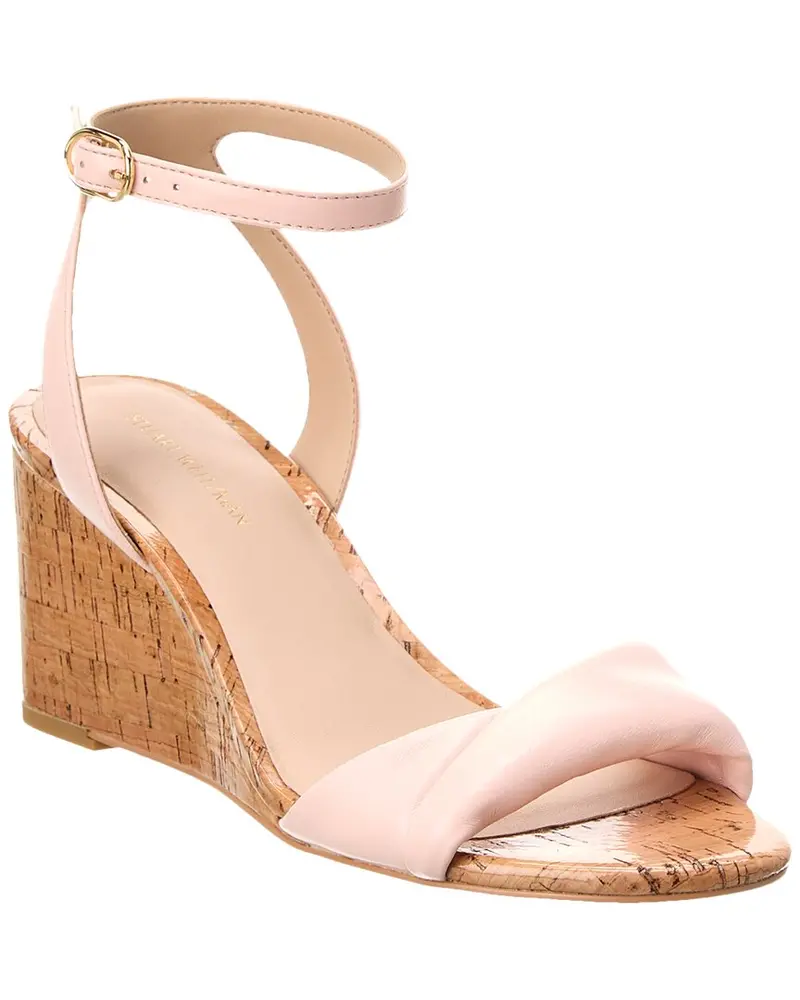 Stuart Weitzman Everly 75 Leather Wedge Sandal 1