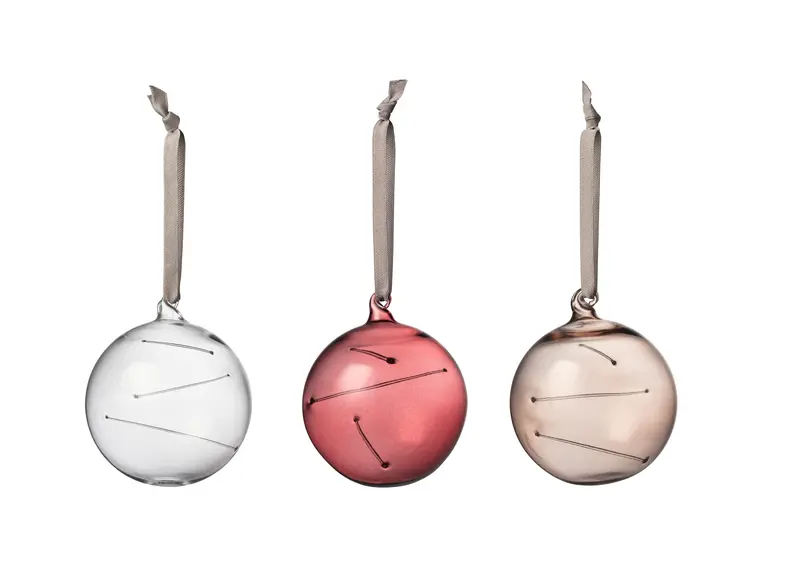 Sun Ball 80Mm Clear-Calluna-Linen 3Set 1