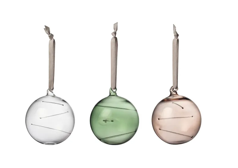 Sun Ball 80Mm Clear-Green-Linen 3Set 1