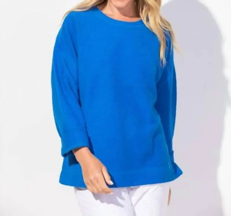 Sundown Crew Pullover In Indigo 1