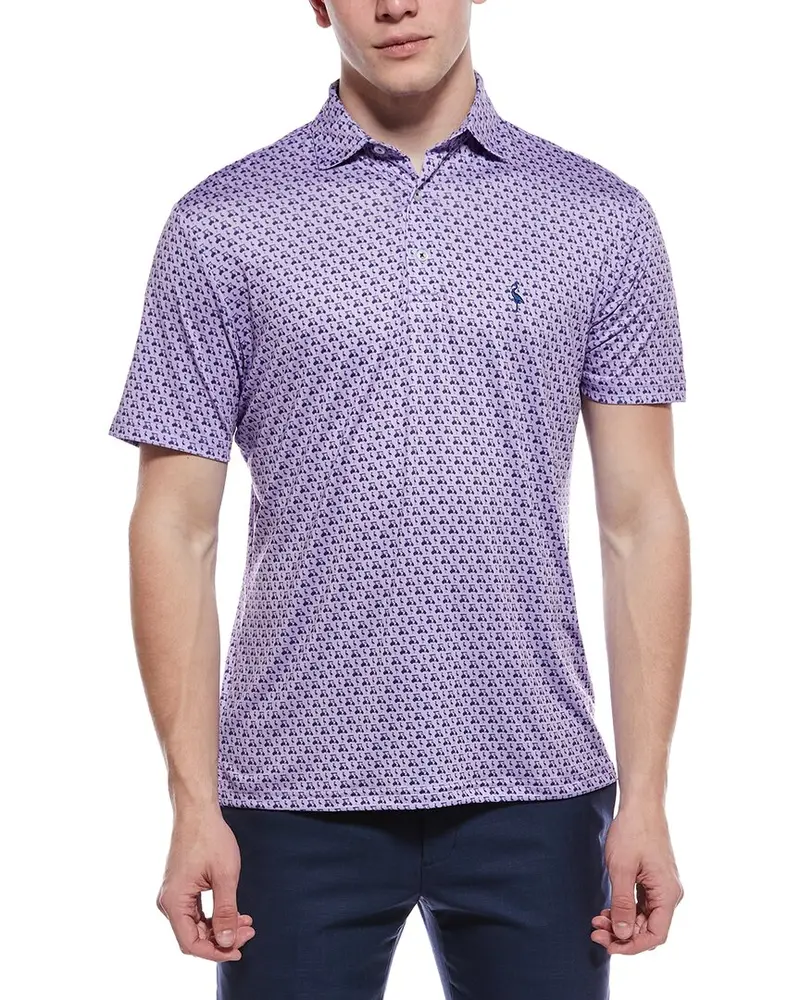 Tailorbyrd Carts And Byrds Printed Performance Polo Shirt 1