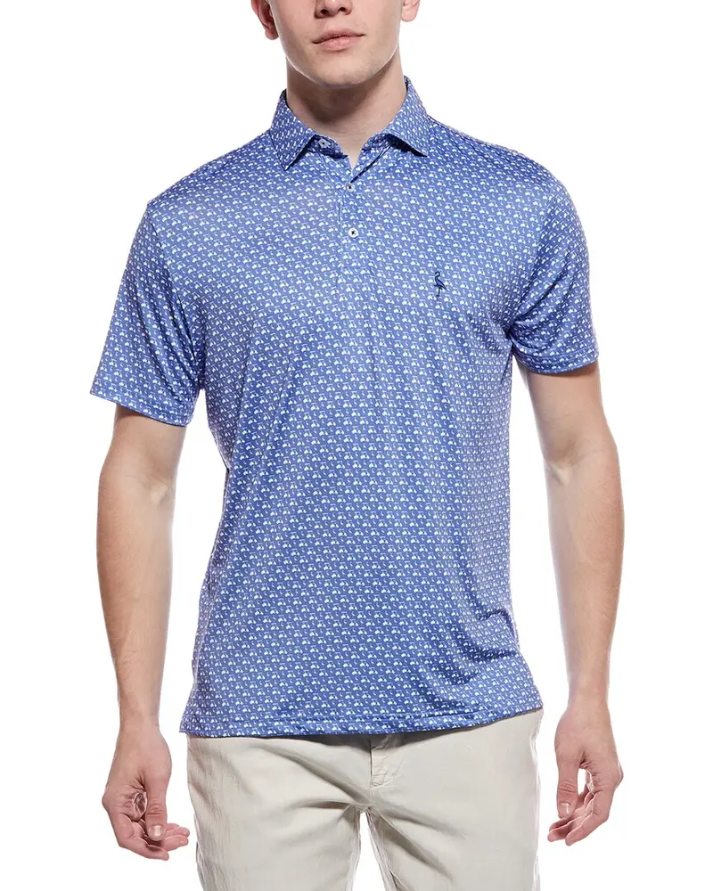Tailorbyrd Carts And Byrds Printed Performance Polo Shirt 1