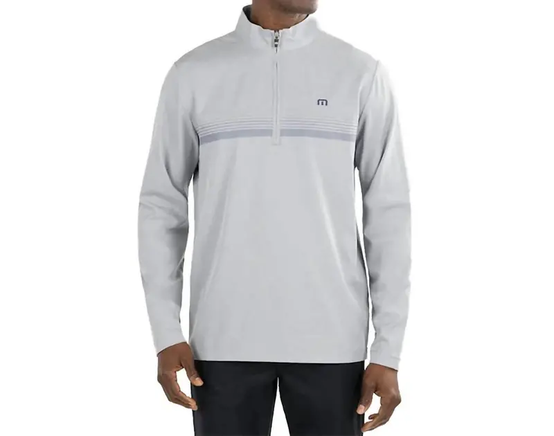 Taking On Water 1/4 Zip Jacket In Heather Sleet 1