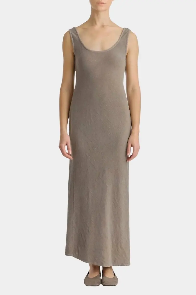 Tank Maxi Dress In Dark Stone 1