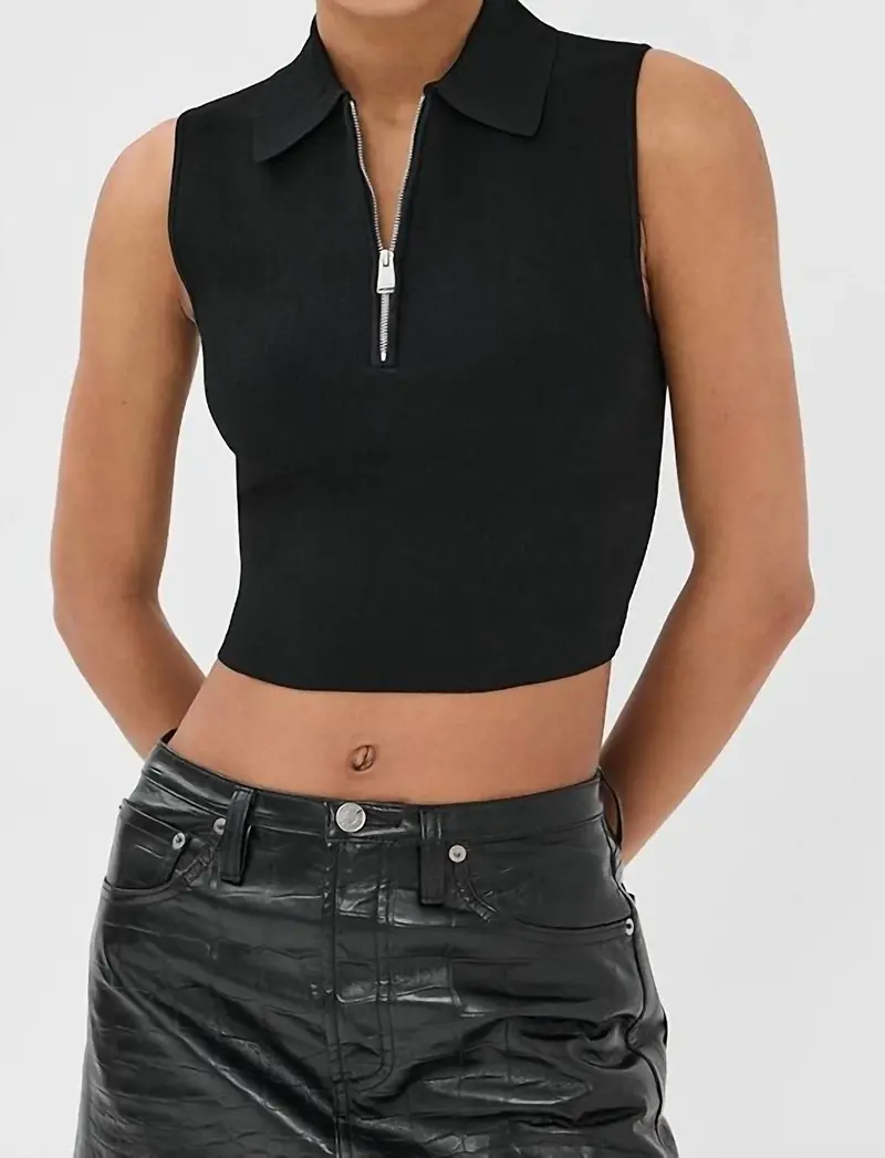 Tatum Sleeveless Top In Black 1