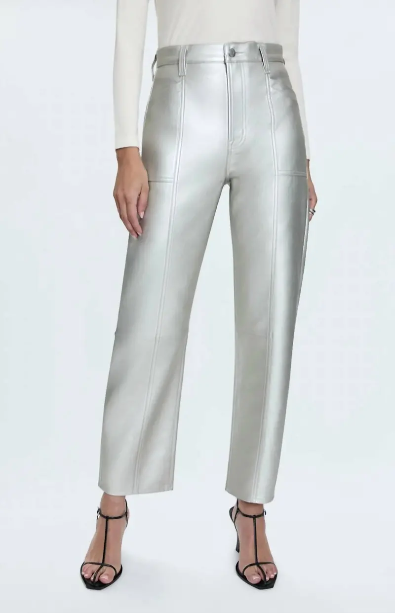Taylor High Rise Arched Barrel Leg Pants In Party 1