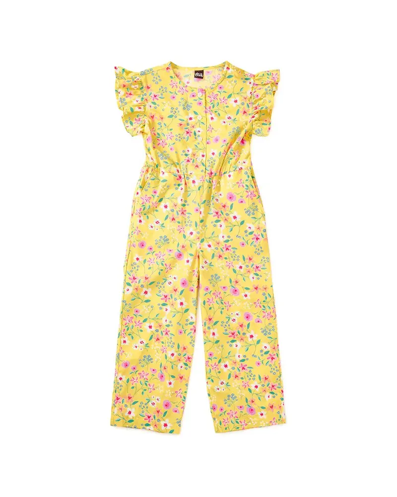 Tea Collection Flutter Sleeve Button Jumpsuit 1