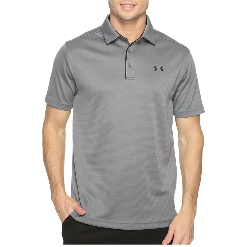 Tech Button Up Placket Polo In Graphite 1