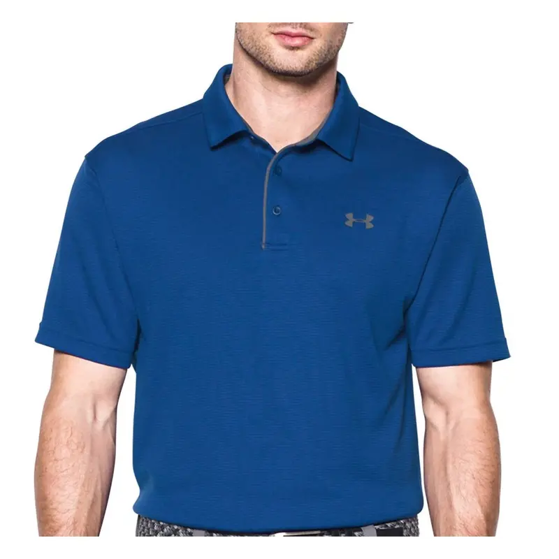Tech Button Up Placket Polo In Royal 1