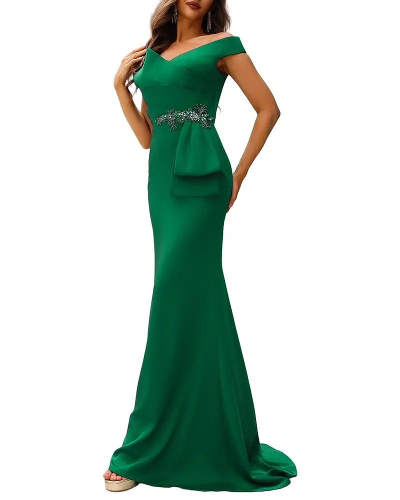 Terani Couture Solid Maxi Dress 1