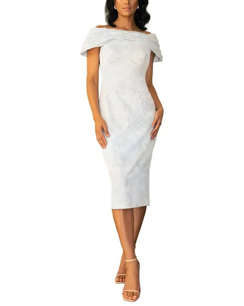 Terani Couture Solid Midi Dress 1