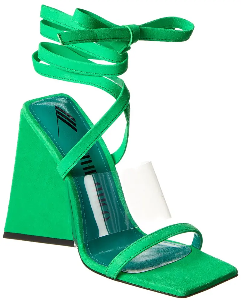 The Attico Isa Suede & Vinyl Sandal 1