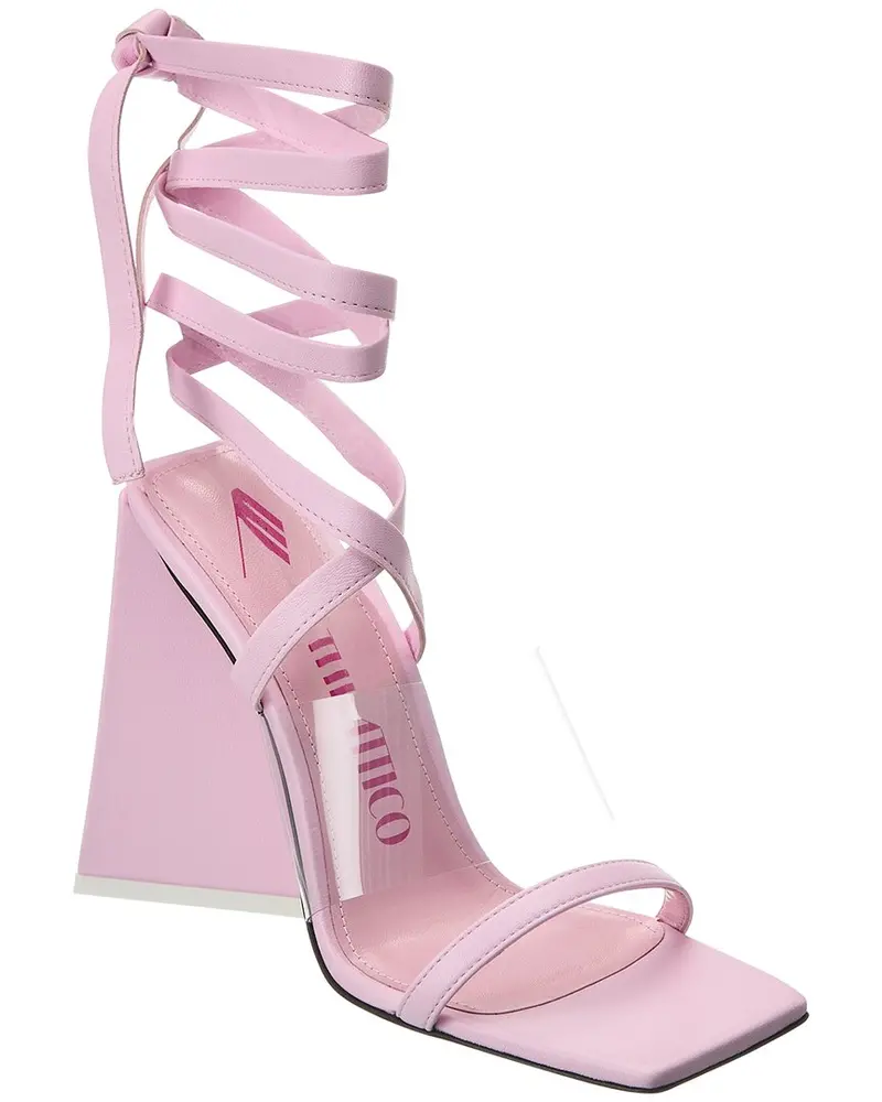 The Attico Isa Vinyl & Leather Sandal 1