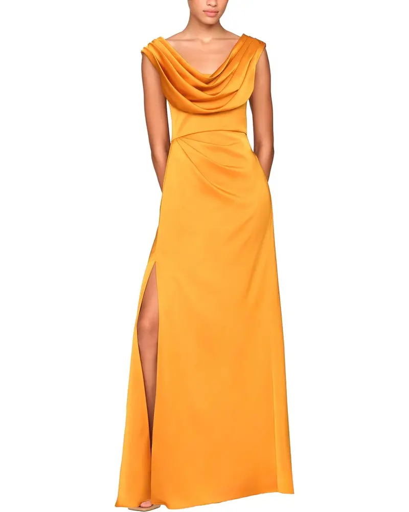 Theia Blair Cowl Draped Gown 1