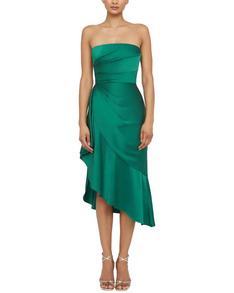 Theia Sinead Strapless Midi Dress 1