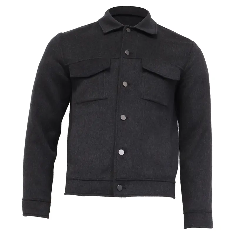 Theory Trucker Jacket In Grey Wool 1