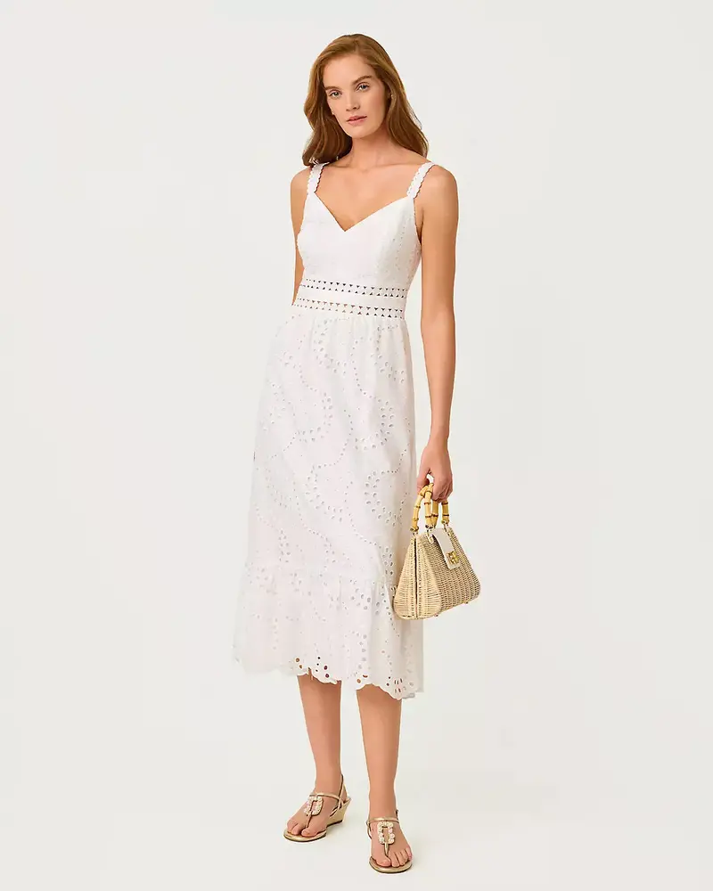Tiah Eyelet Midi Dress 1