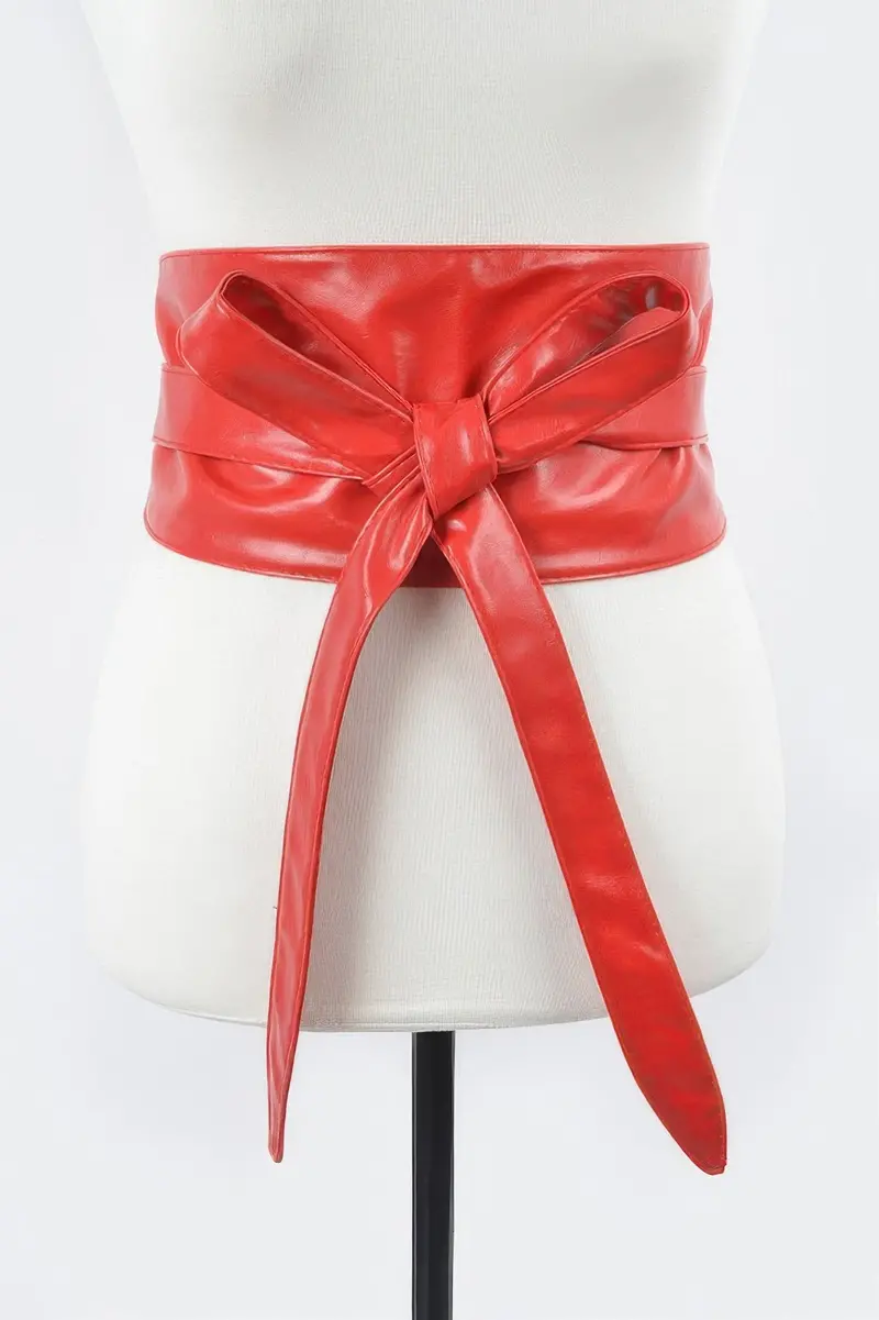 Tie Front Leather Belt 1