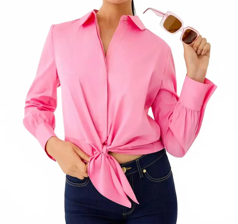 Tie Lilly Shirt In Confetti Pink 1