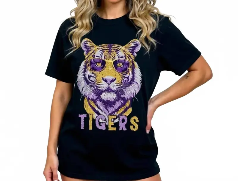 Tiger Graphic Tee In Black Multi 1